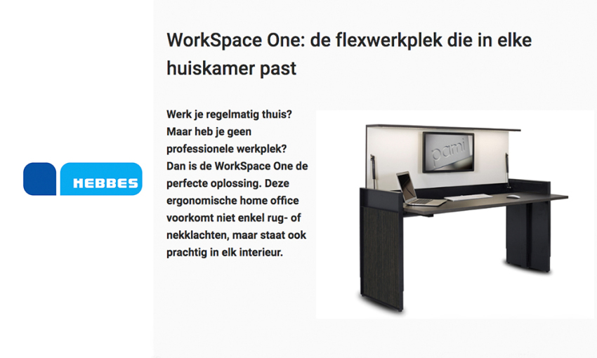 Hebbes: de flexwerkplek die in elke huiskamer past image