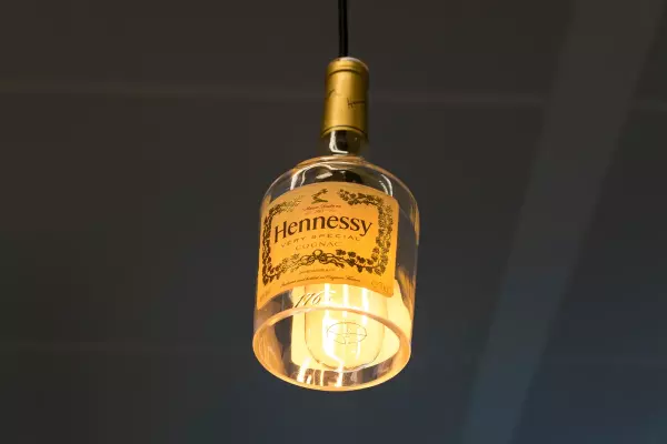 Lighting made with glass bottle
